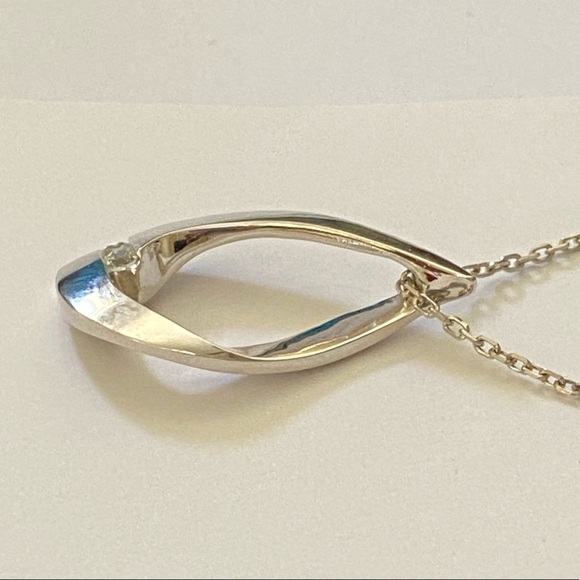 💎Clear real topaz stones 925 silver necklace - Picture 3 of 3